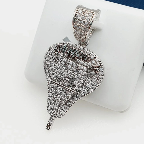 "925 Sterling Silver Plated CZ Pendant, INUS1BR061 - Picture 8 of 10